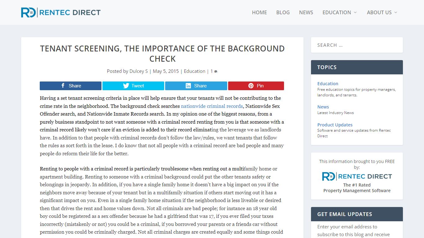 Tenant Screening, The Importance of The Background Check